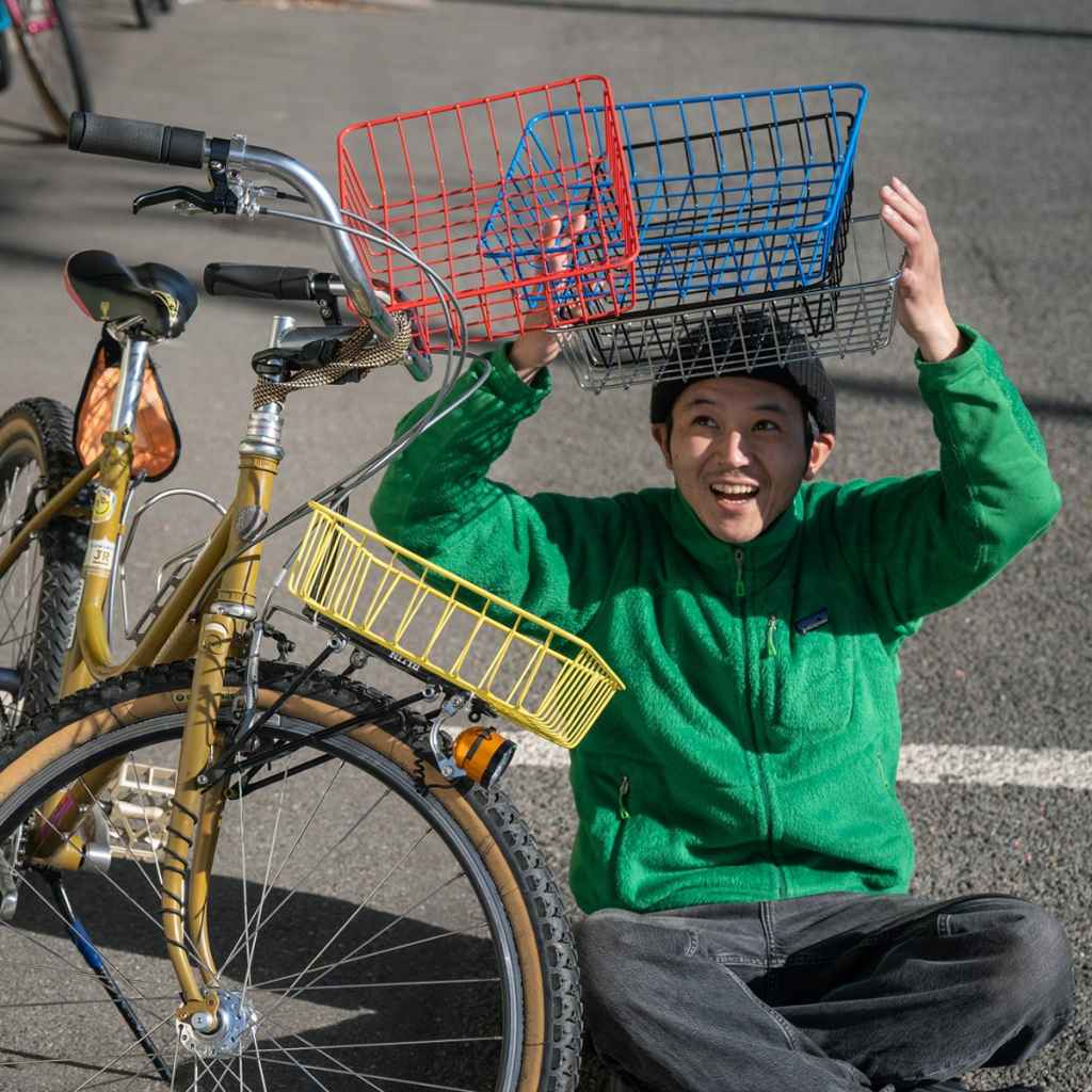 Blue Lug Select Everyday Basket, steel bicycle basket for front or rear racks with durable wire construction and everyday cargo capacity