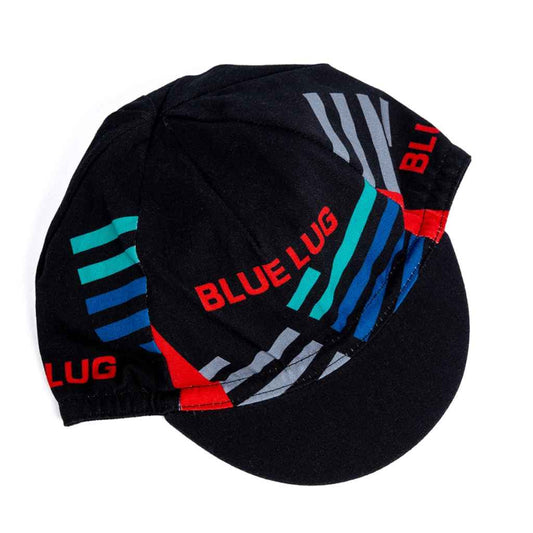 Blue Lug Original Cycle Cap in team jersey design in Black.
