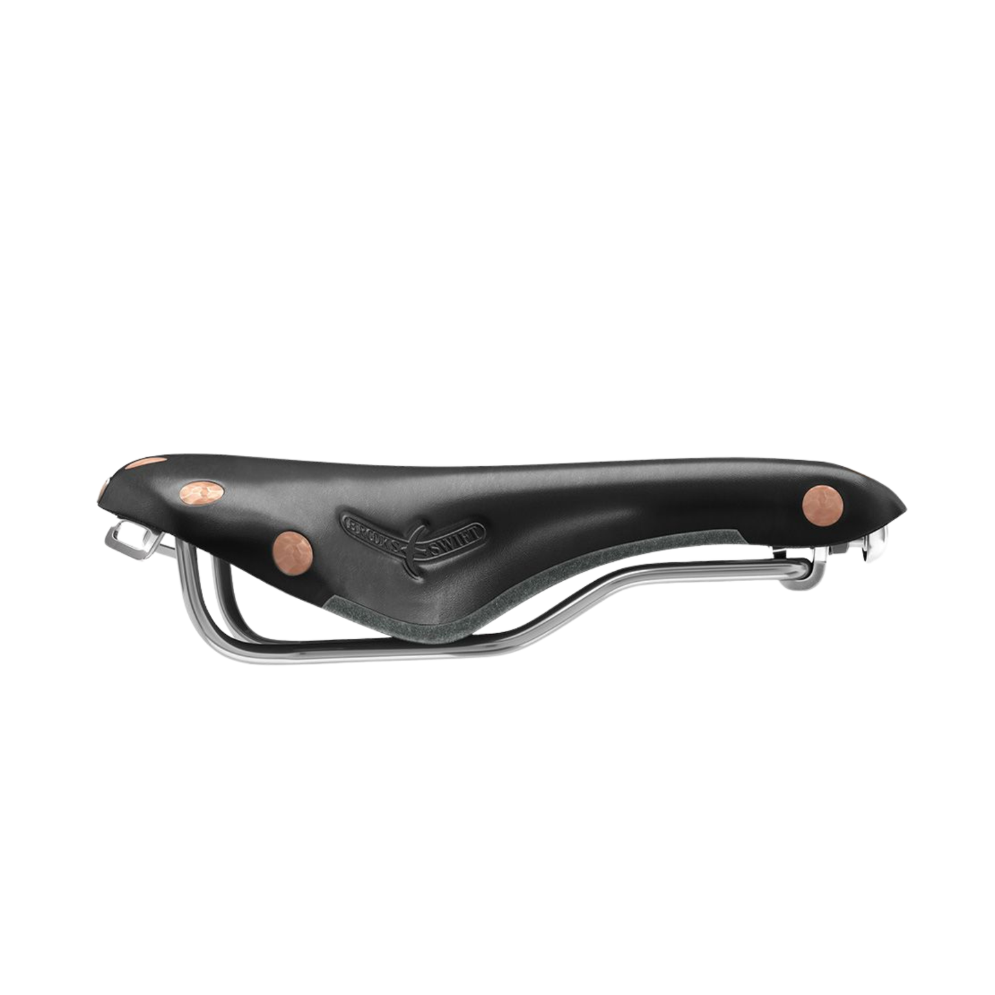 Brooks Swift black leather saddle right side view