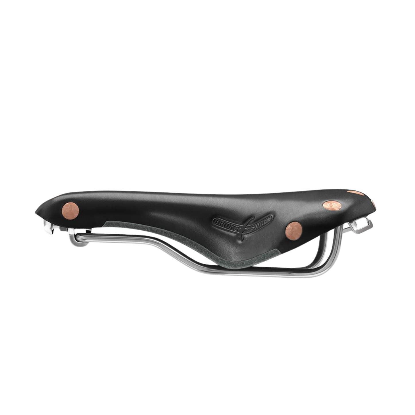 Brooks Swift black leather saddle left side view