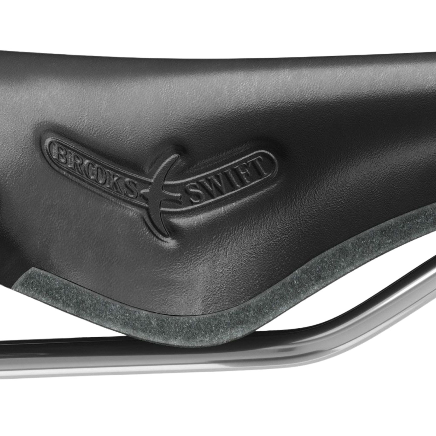 Close-up of Brooks Swift saddle 