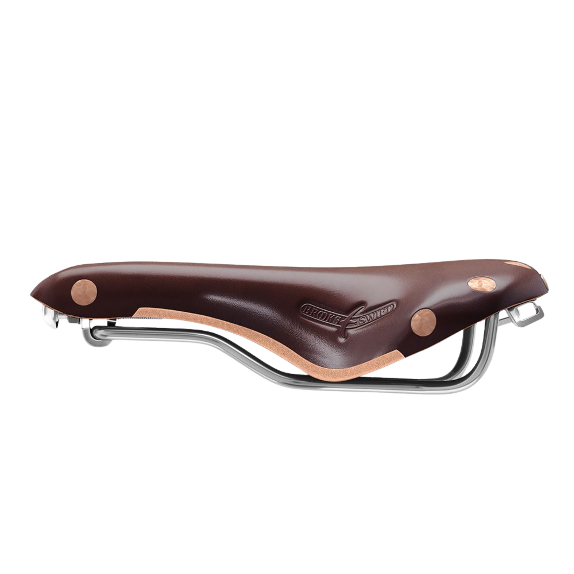 Brooks Swift leather brown saddle left side view