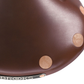 Close-up of Brooks Swift saddle copper rivets