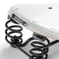 Brooks Flyer LTD white leather saddle back rivets view