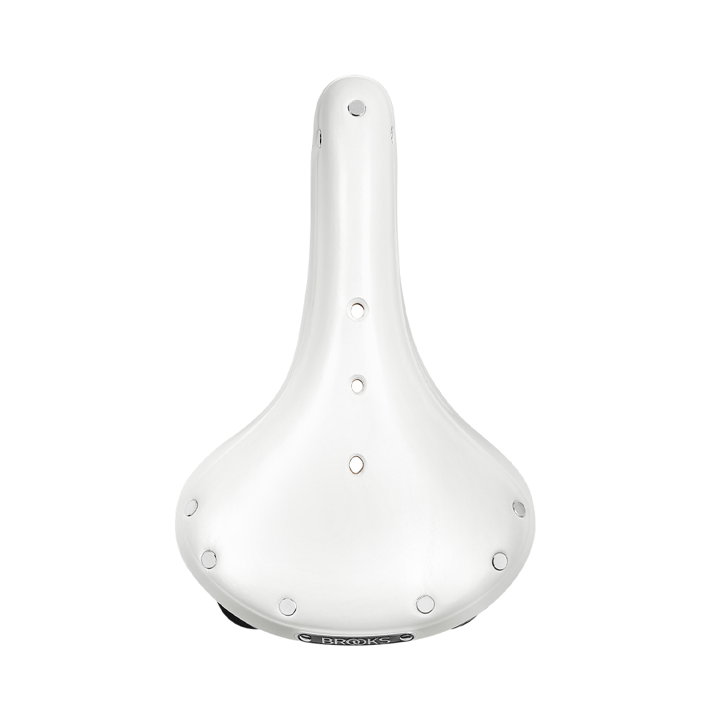 Brooks Flyer LTD white leather saddle top view