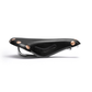 Brooks Team Pro Special handcrafted leather bicycle saddle with copper rivets side profile on white background