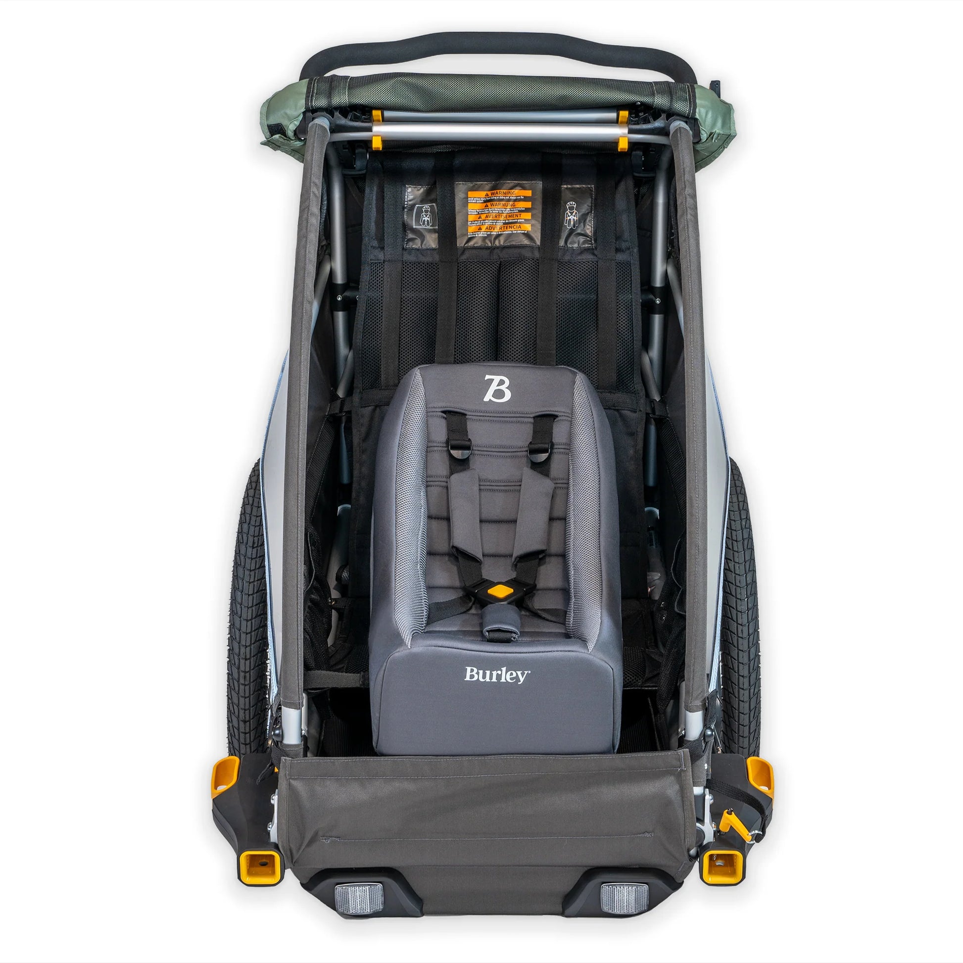 Burley Baby Seat Insert mounted inside a Burley trailer