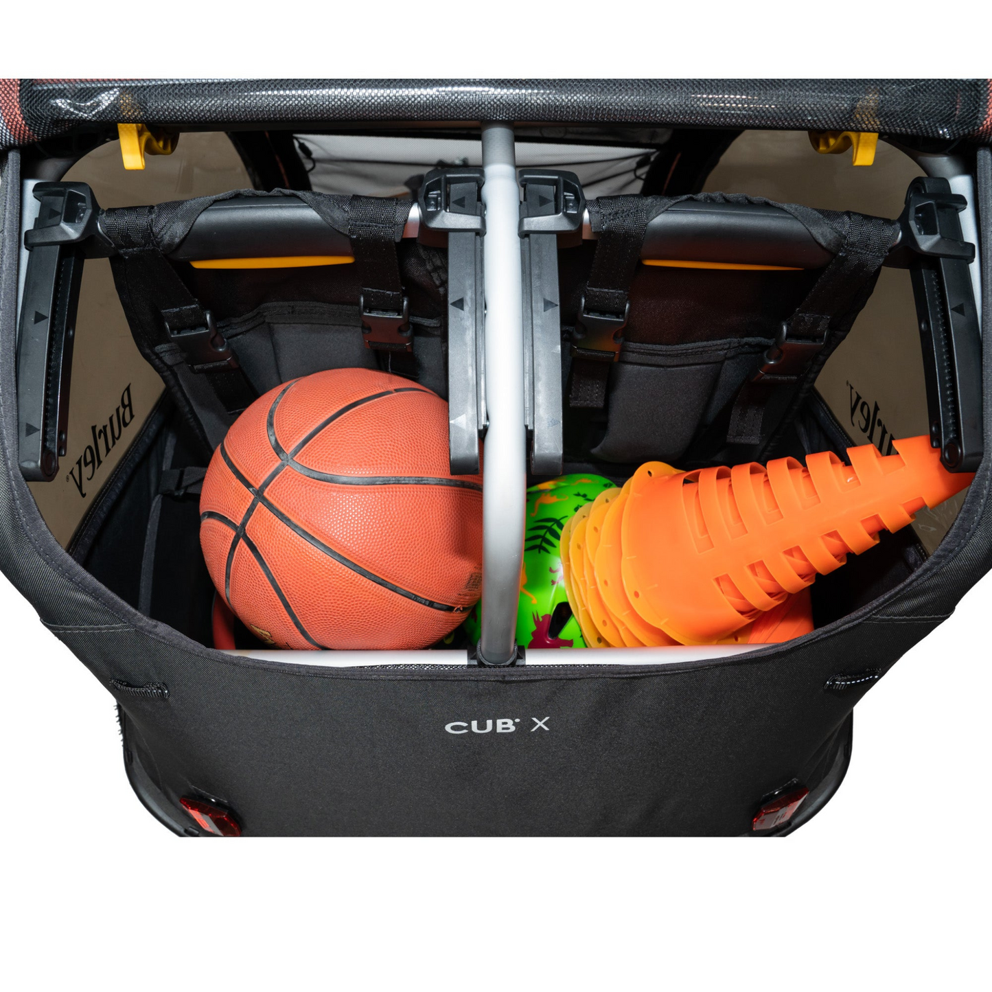 Burley Cub X bike trailer & stroller storage detail