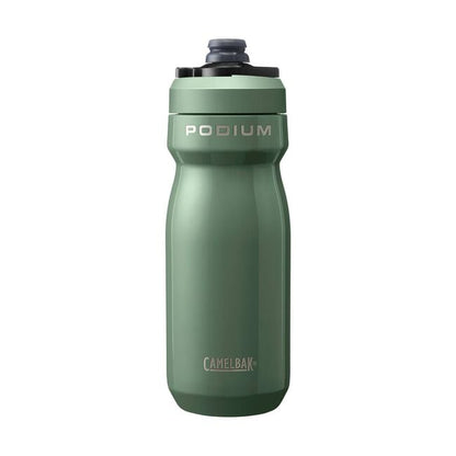 Camelbak Podium Steel 18oz bottle closeup view in Moss