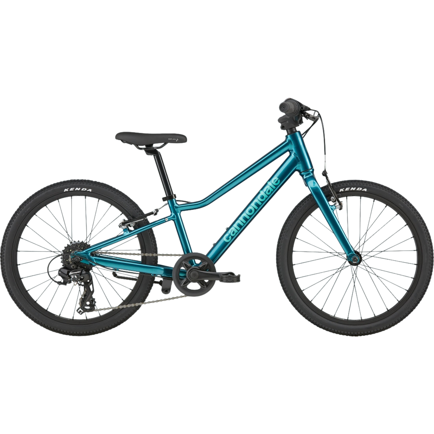Cannondale Kids Quick 20 youth bike side view in Deep Teal