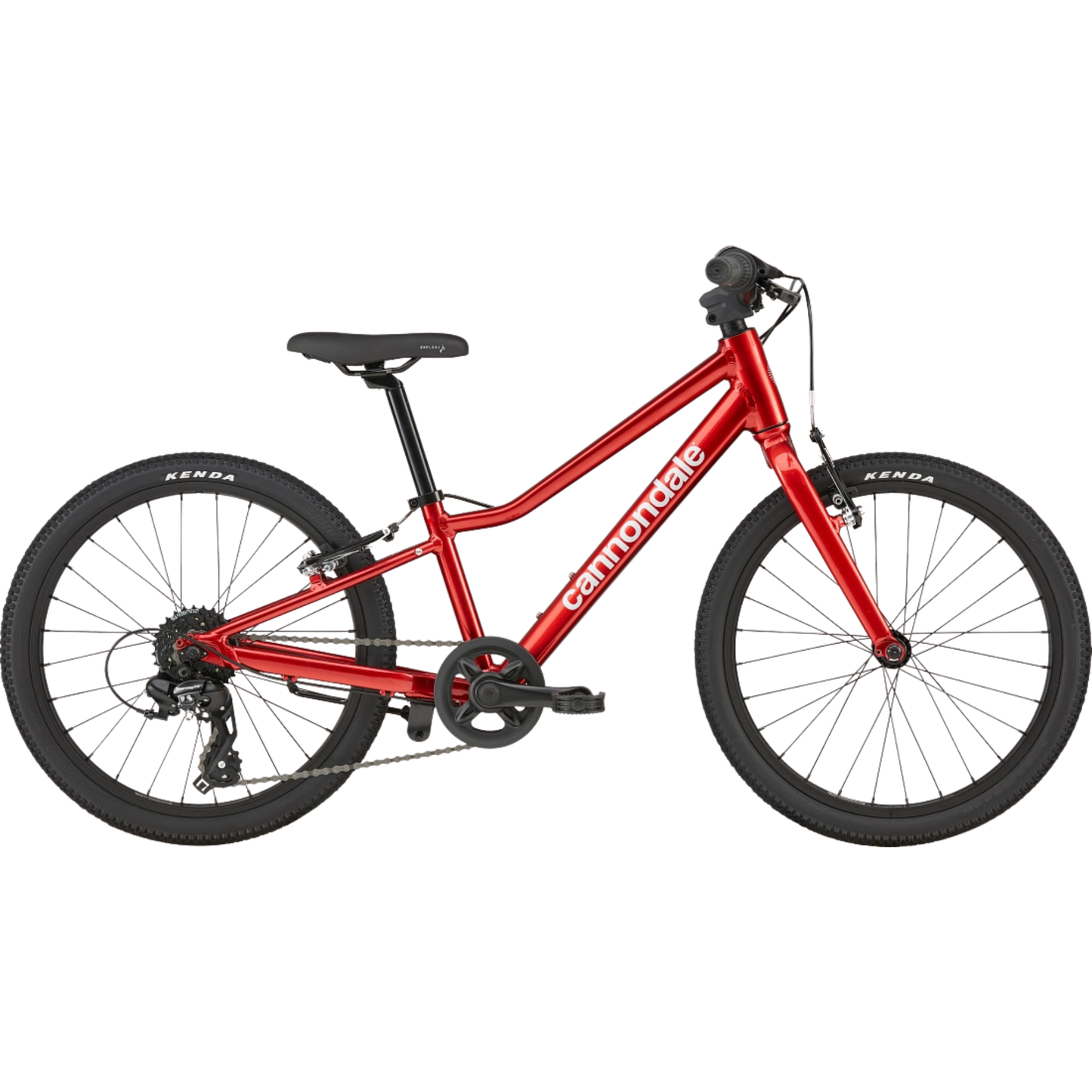 Cannondale Kids Quick 20 youth bike side view in Metallic Red