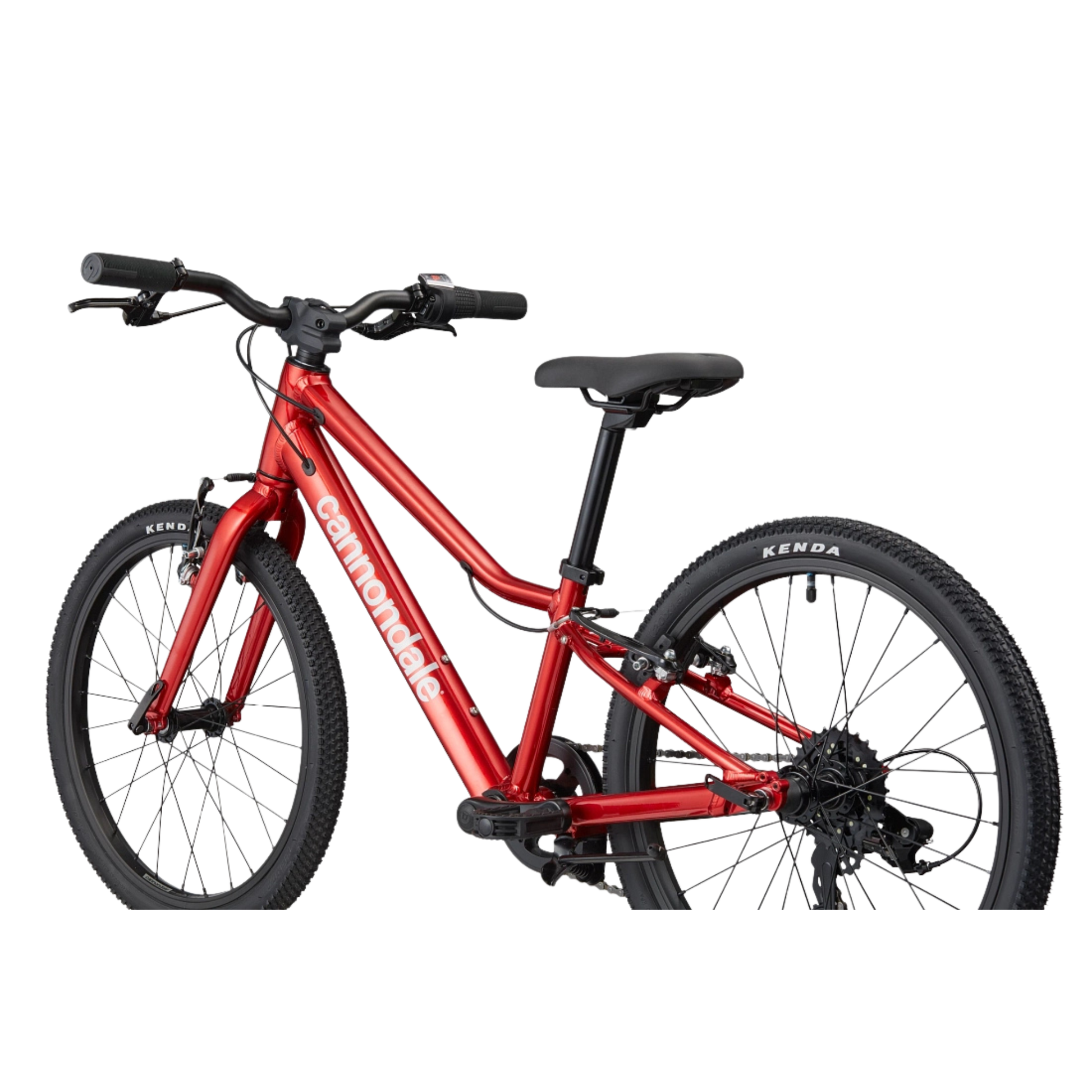 Cannondale Kids Quick 20 Metallic Red youth bike side view from back left side
