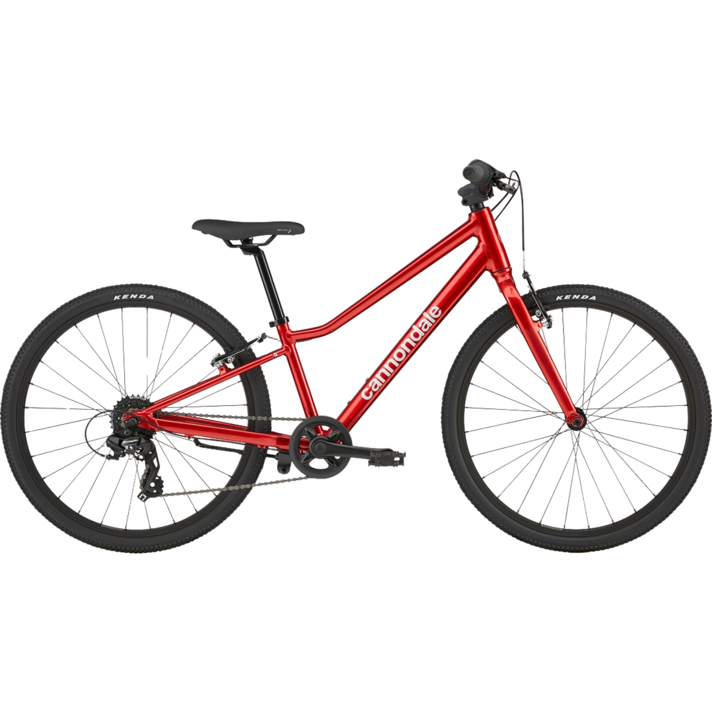 Cannondale Kids Quick 24 youth bike side view in metallic red