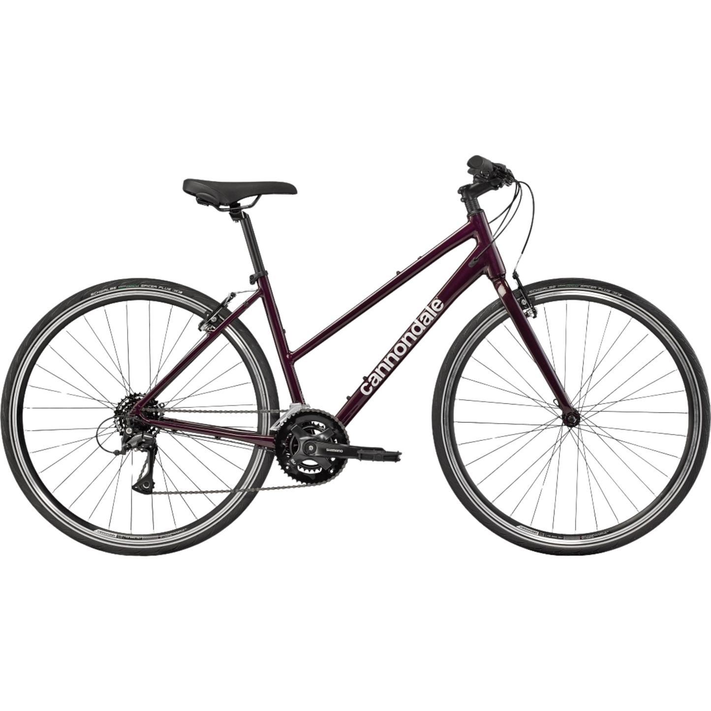 Cannondale Quick 4 StepThru Royal Purple hybrid bike side view