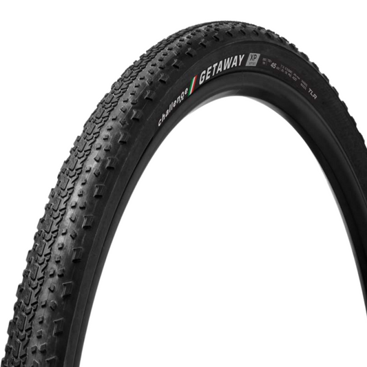 Challenge Getaway XP Handmade Tubeless‑Ready Gravel Tire in black colour