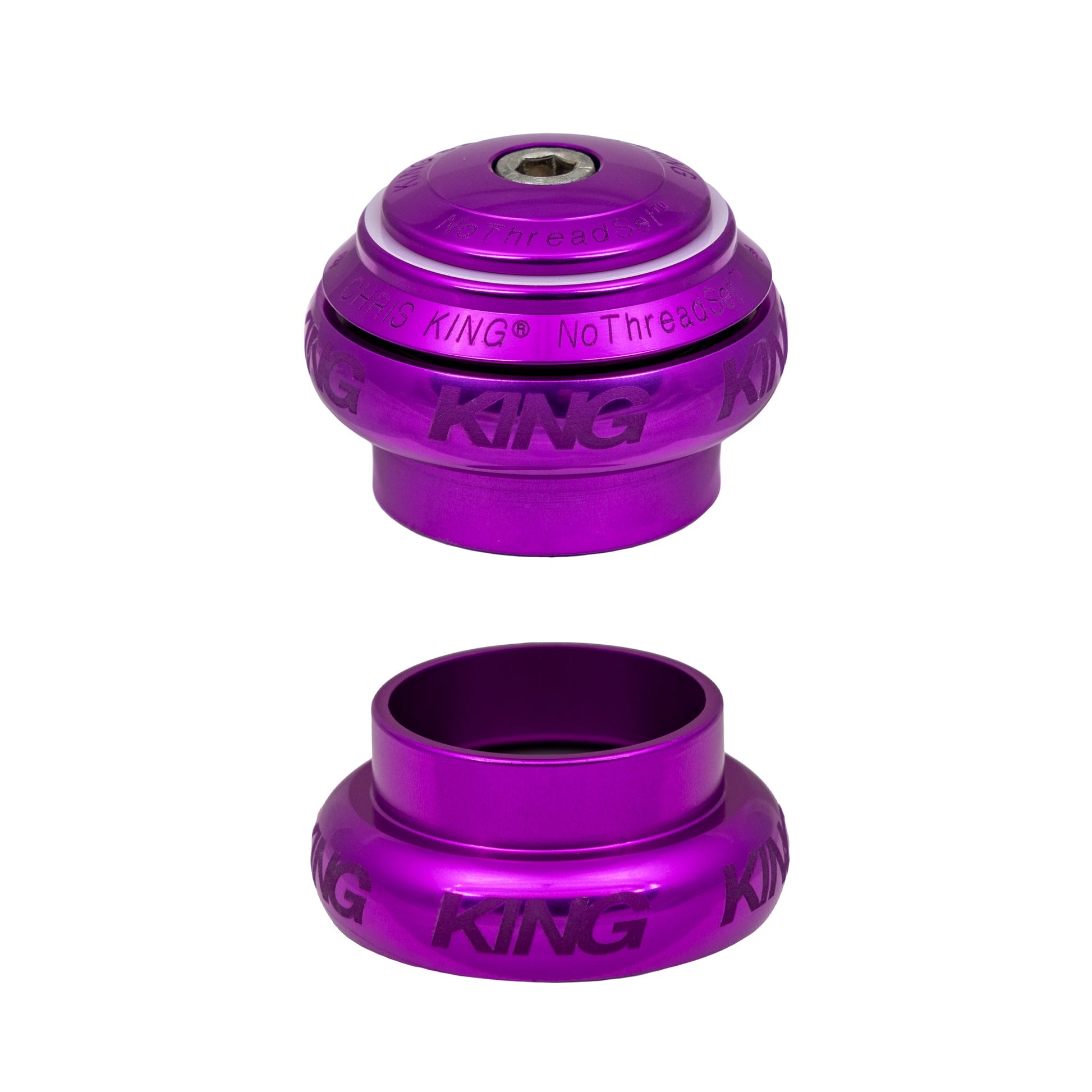 Chris King NoThreadSet Headset 3D Violet Sotto Voce Front View