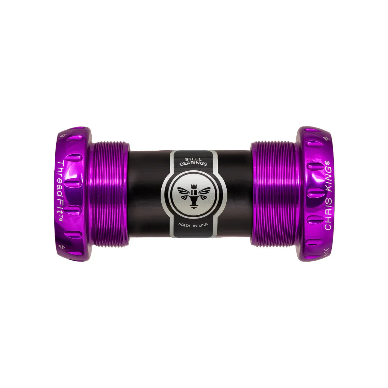 chris king threadfit 30 bottom bracket stainless bearing in violet colour