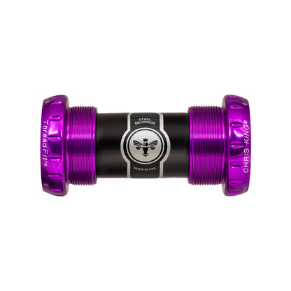 chris king threadfit 30 bottom bracket stainless bearing in violet colour