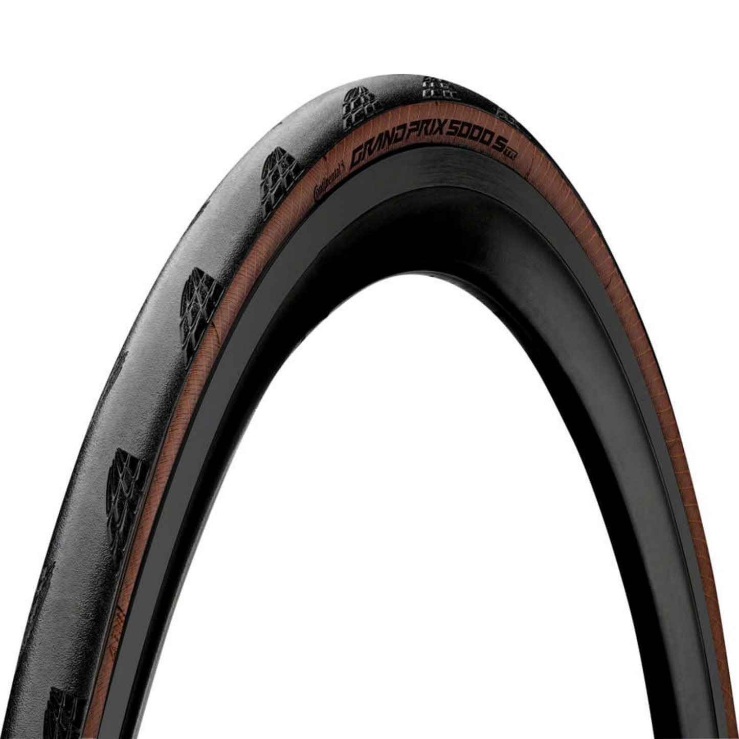 Continental Grand Prix 5000 S TR road tire wall and tread close up view