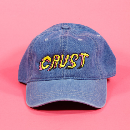  Crust Embroidered Hat Denim