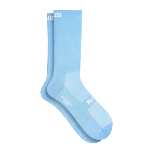 PeDaLED Element cycling sock in light blue