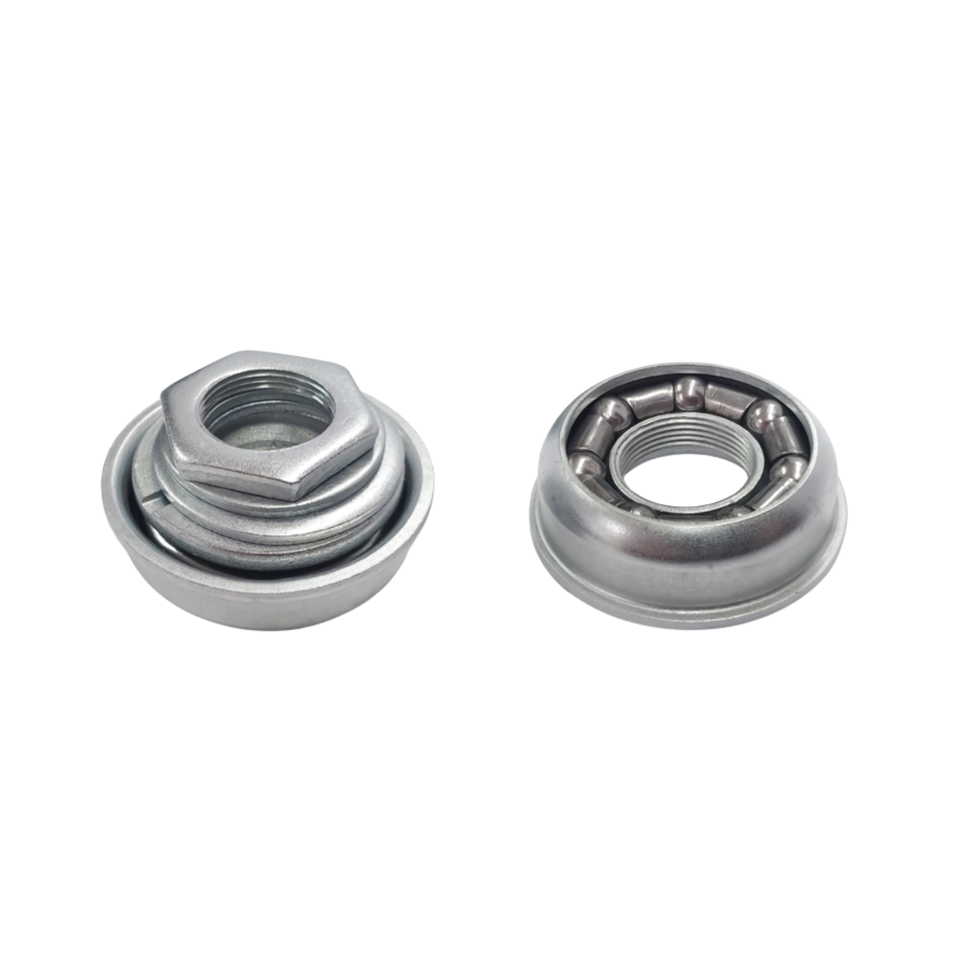 Close-up of 43mm bottom bracket cups for kid bike