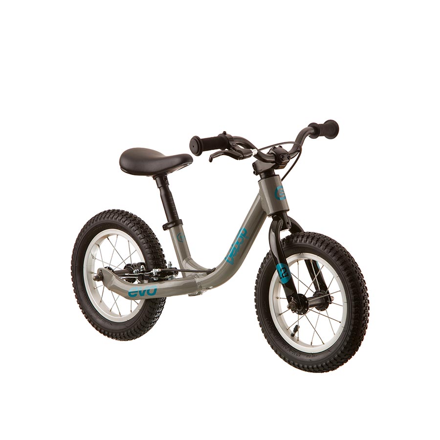 Evo Bebop 12 balance bike gray front view