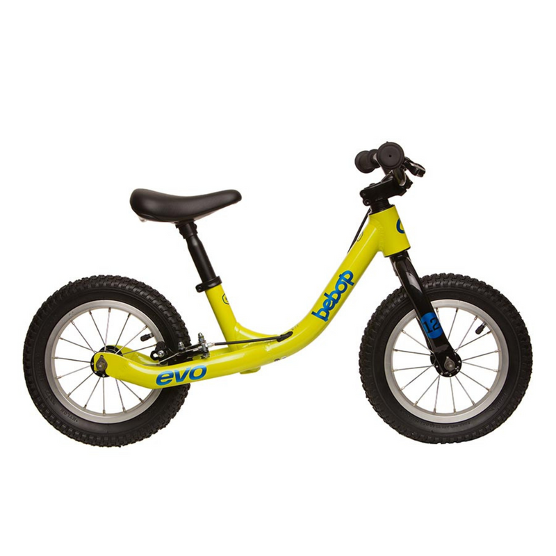 Evo Bebop 12 balance bike yellow side view