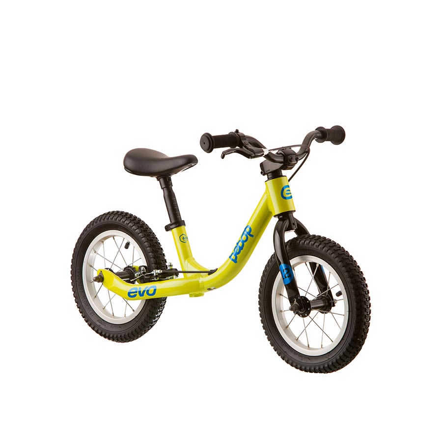 Evo Bebop 12 balance bike yellow front view