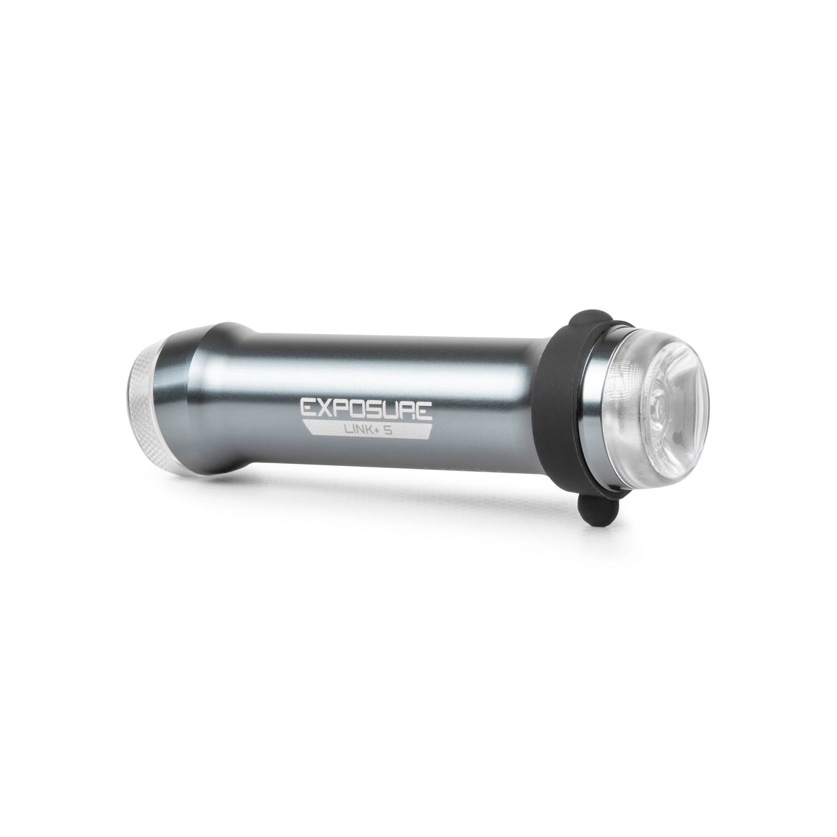 Exposure Lights Link Plus 5 combined front and rear bicycle helmet light with adjustable quick-release mounting bracket and compact aluminium body.
