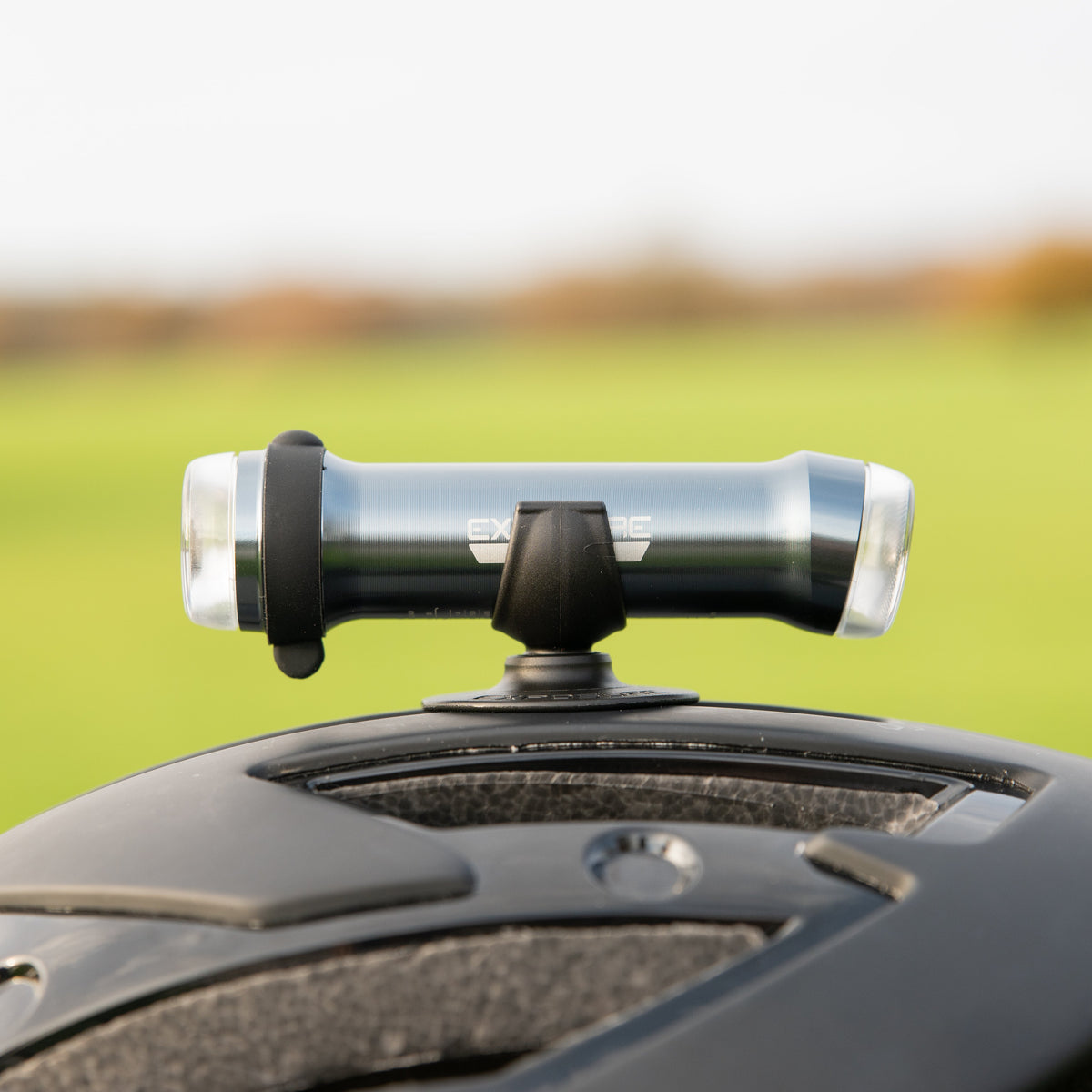 Exposure Lights Link Plus 5 combined front and rear bicycle helmet light with adjustable quick-release mounting bracket and compact aluminium body.
