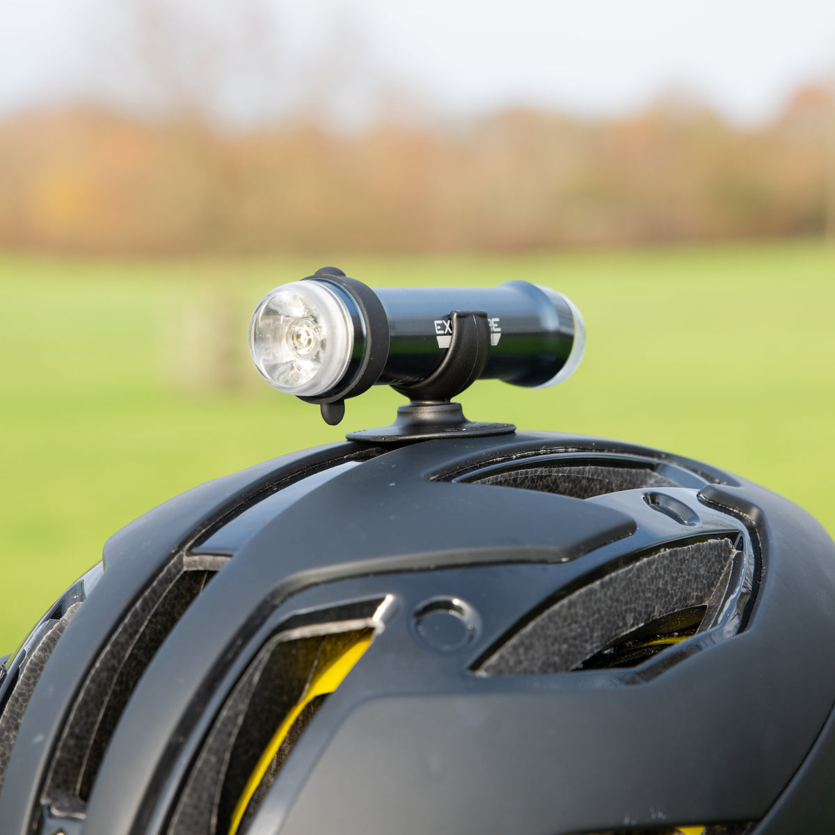 Exposure Lights Link Plus 5 combined front and rear bicycle helmet light with adjustable quick-release mounting bracket and compact aluminium body.