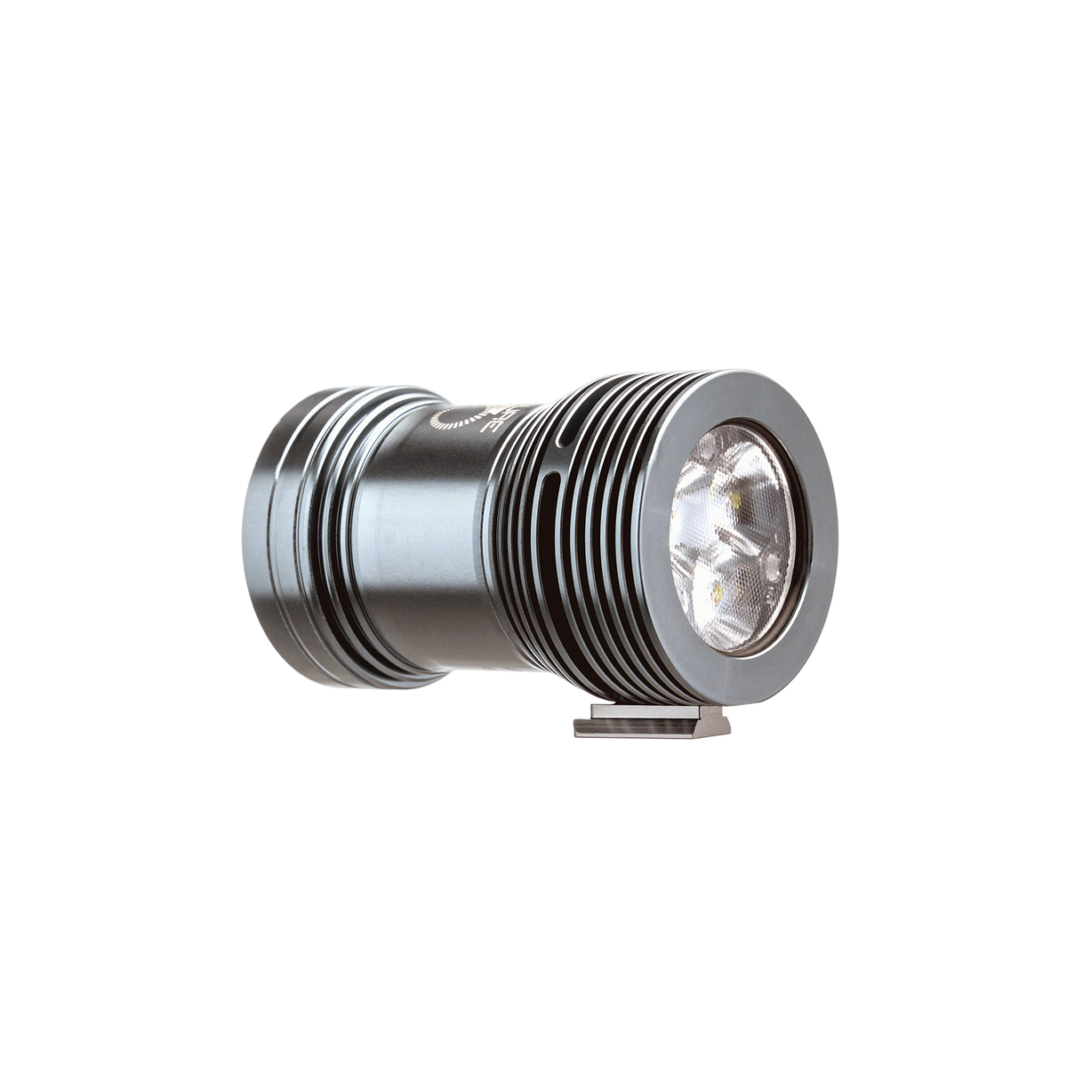 Exposure Lights Revo 5 2000-lumen dynamo-powered front bicycle light with CNC-machined aluminium body, integrated rechargeable battery and USB-C charging.