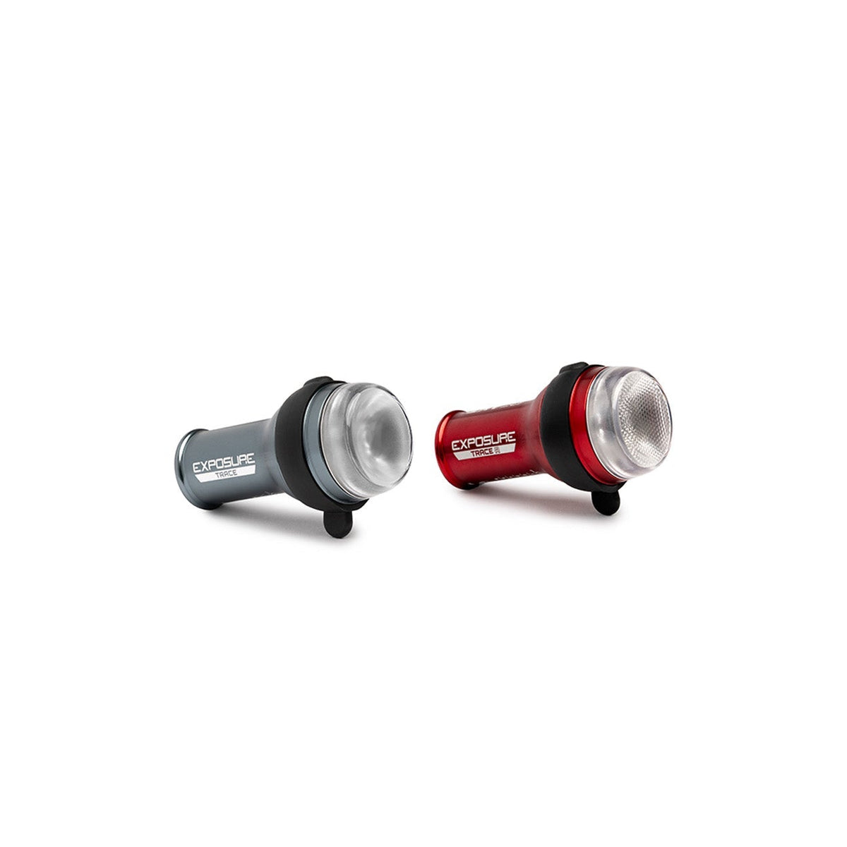 Exposure Lights Trace 4 and TraceR 4 ReAKT rechargeable front and rear bicycle light set with compact CNC-machined aluminium bodies and DayBright technology.