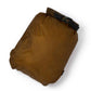FAIRWEATHER waterproof roll-top dry sack for bikepacking and touring in Coyote Brown colour on white background.