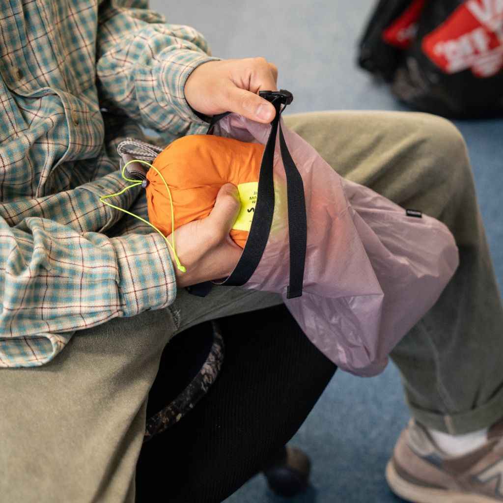 Stuff something into the Fairweather Dry Sack