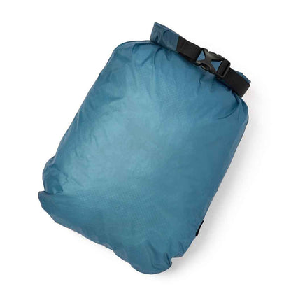 FAIRWEATHER waterproof roll-top dry sack for bikepacking and touring in Slate blue colour, on white background
