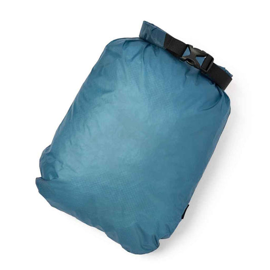 FAIRWEATHER waterproof roll-top dry sack for bikepacking and touring in Slate blue colour, on white background