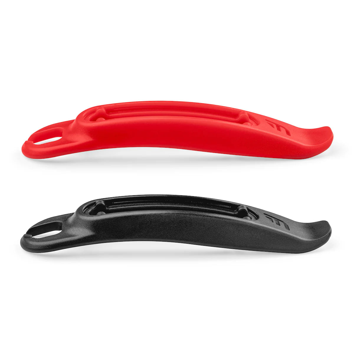 Feedback Sports Biolever tire levers
 one on top of the other, close up view