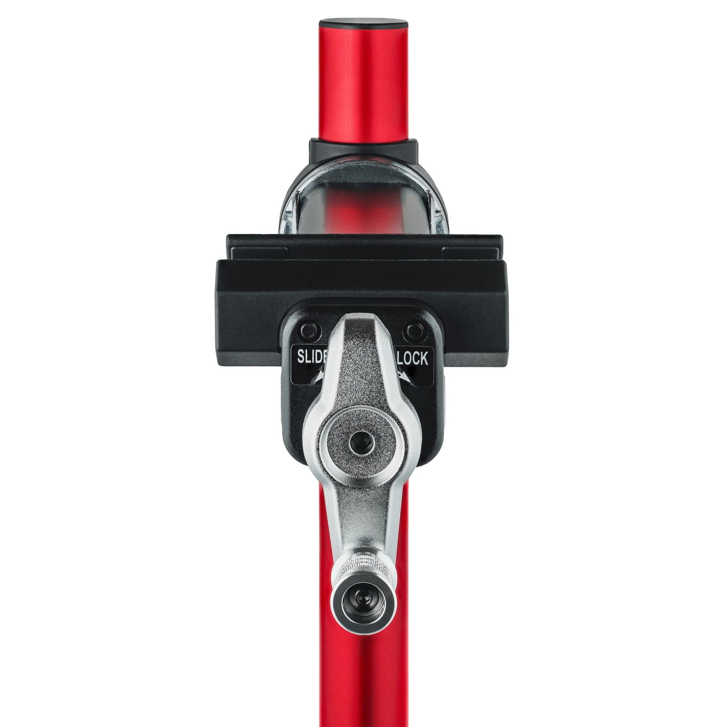Feedback Sports Pro Ultralight bike repair stand clamping arm looking system close up view