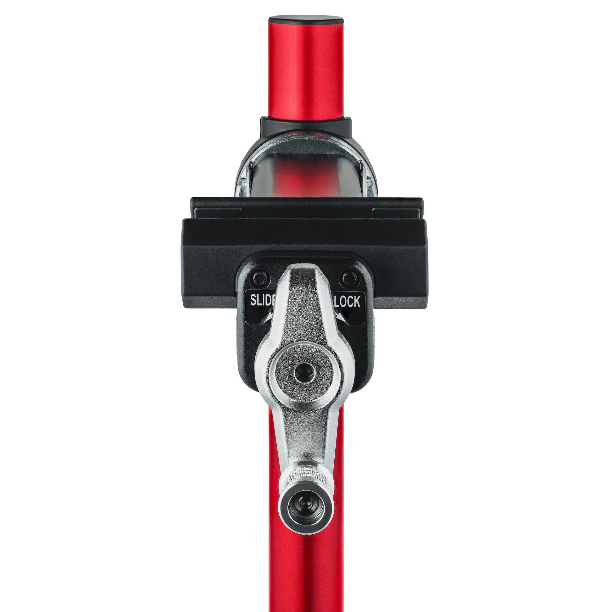 Feedback Sports Pro Ultralight bike repair stand clamping arm looking system close up view