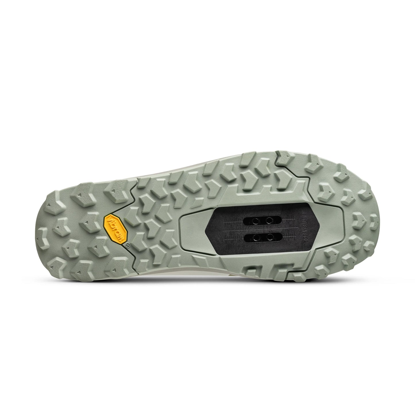 Fizik Ergolace 2 clipless off road cycling shoe forest green sole full view