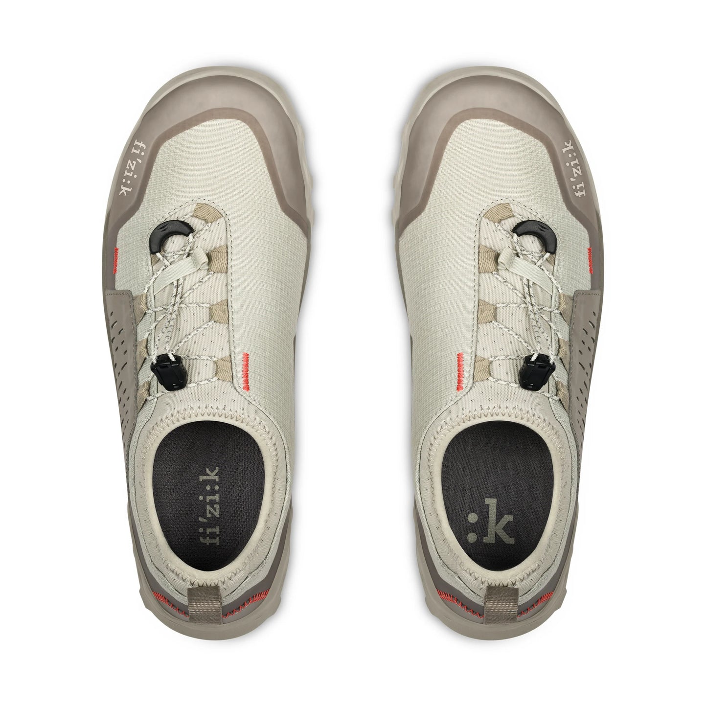 Fizik Ergolace 2 clipless off road cycling shoe off white pair top view