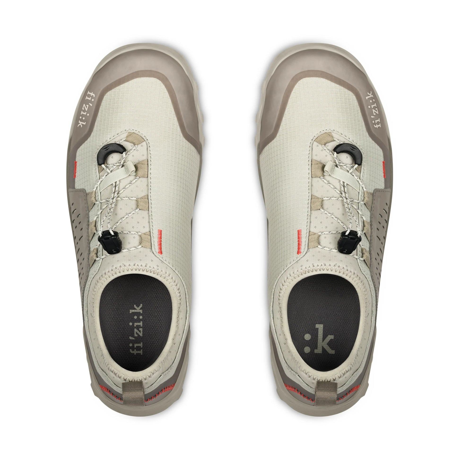 Fizik Ergolace 2 clipless off road cycling shoe off white pair top view