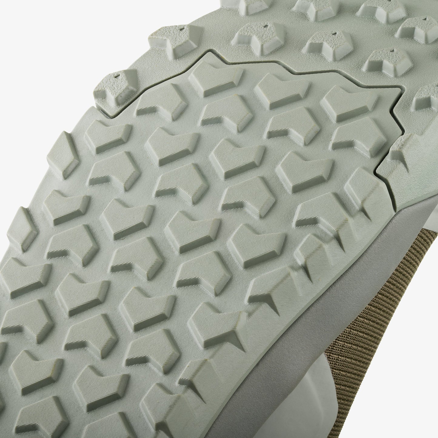 Fizik ErgoLace X2 Flat cycling shoe forest green sole close up view