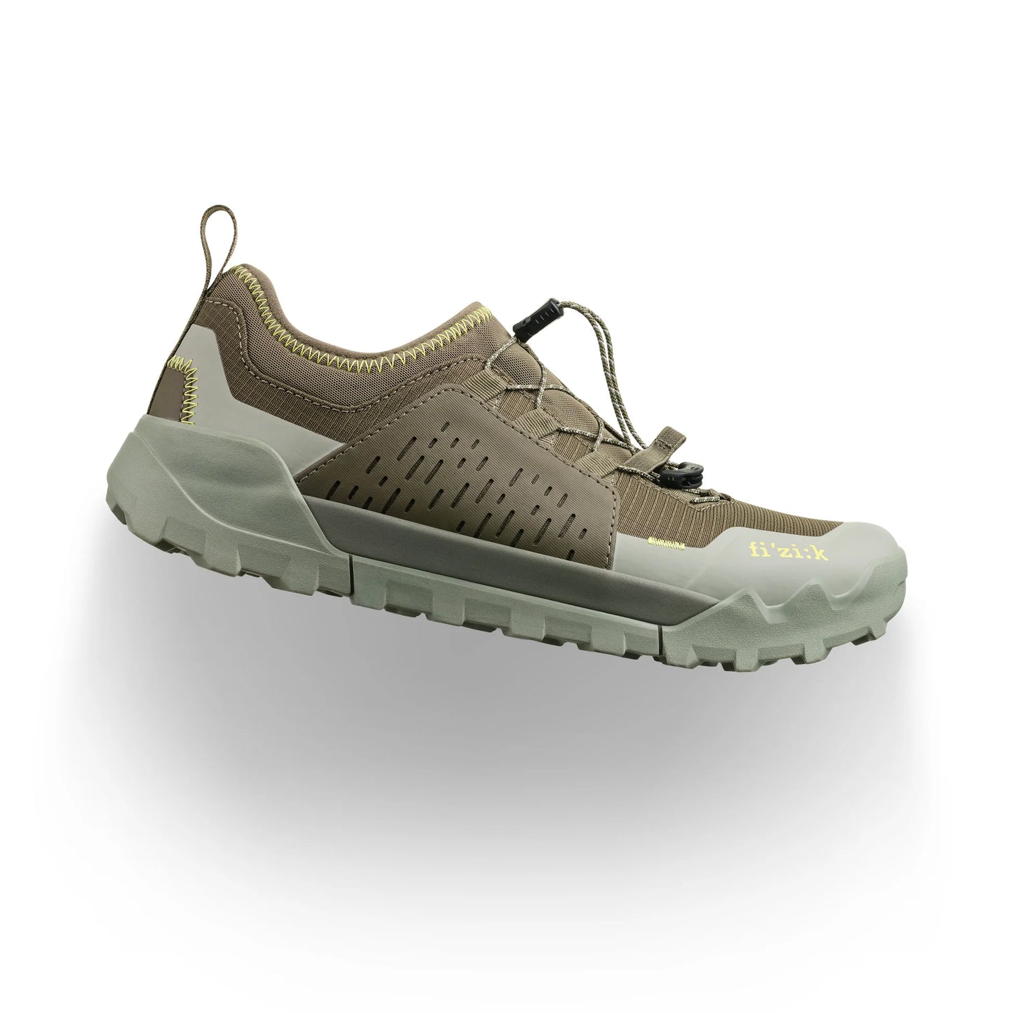 Fizik ErgoLace X2 Flat cycling shoe forest green right shoe right side view