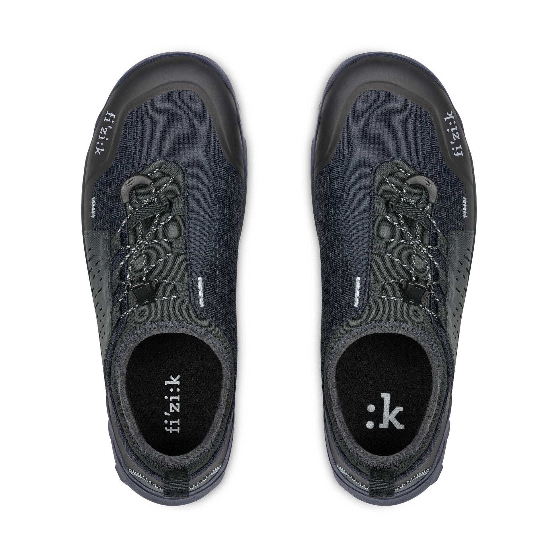 Fizik ErgoLace X2 Flat cycling shoe forest green pair top view