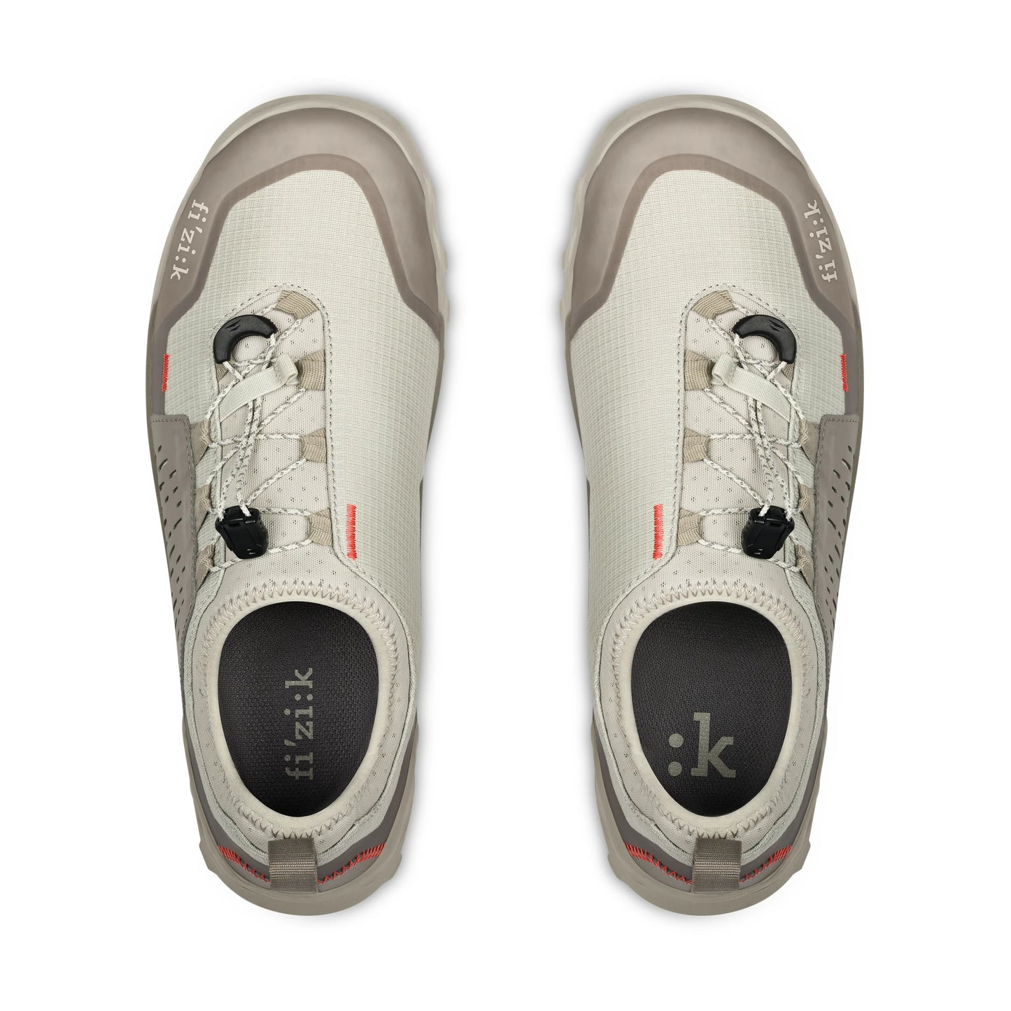 Fizik ErgoLace X2 Flat cycling shoe off white pair top view