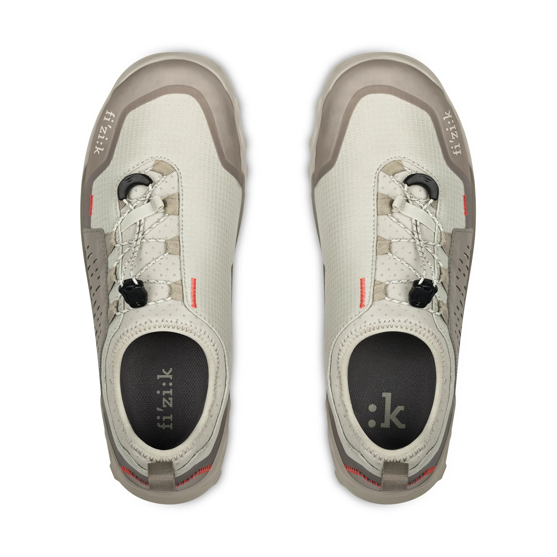 Fizik ErgoLace X2 Flat cycling shoe off white pair top view