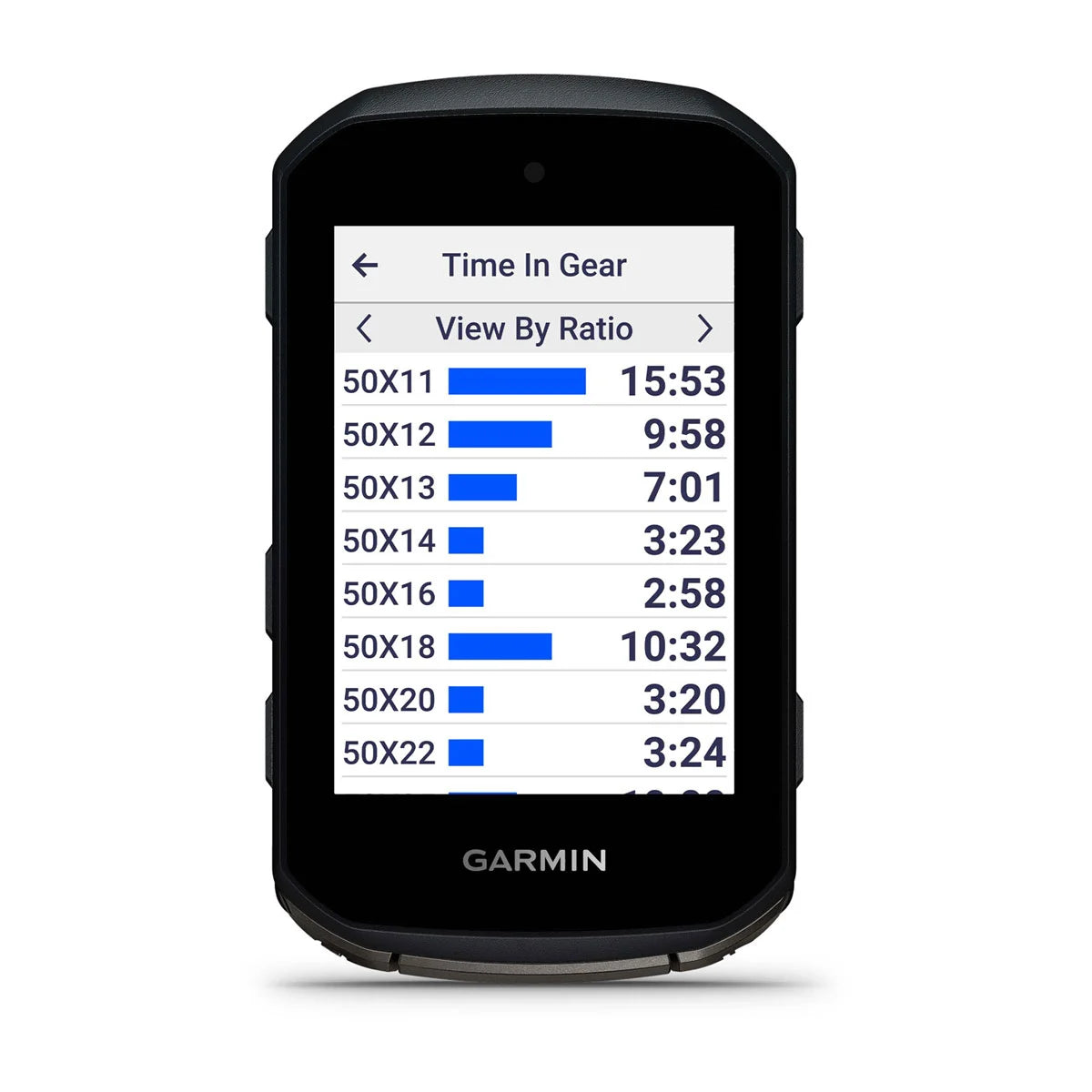 Garmin Edge 850 GPS cycling computer with colour touchscreen reports view